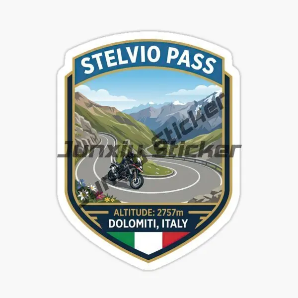 STELVIO PASS ITALIA Car Stickers Decorate Cars Rooms Wardrobes Desks Computer Bicycle Vinyl Self-adhesive Decals - view 4