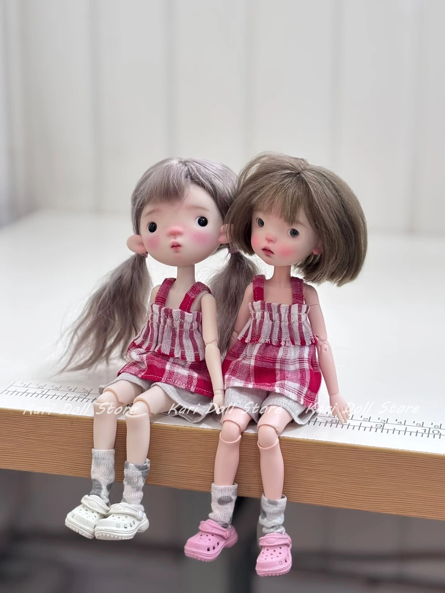 

Kari Doll Одежда и юбки Красно-белый топ и шорты на тонких бретельках для Landazz Landoudou Doll