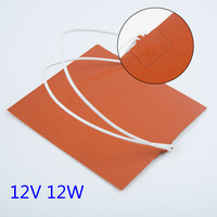 1PC 12V 12W 100*120mm Silicone Heater Pad For Printer Heated Bed Heating Mat For Car Fuel Oil Tank Water Tank Battery