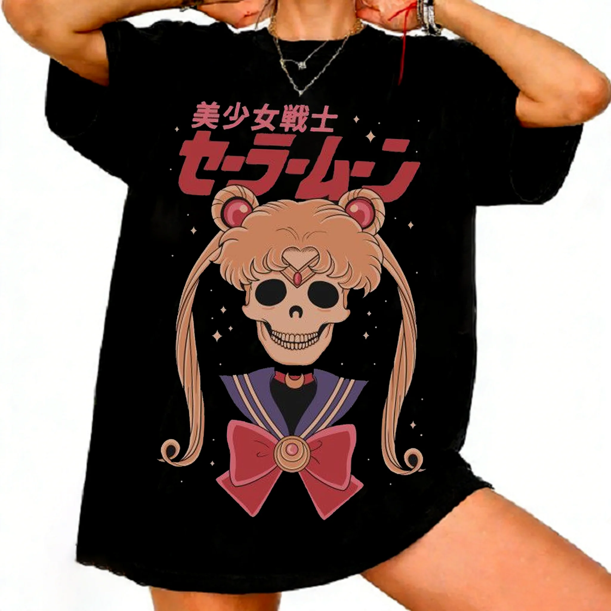 

Sailor Moon Retro 90s Anime Graphic T Shirt Summer Cotton Men Women Tee Streetwear Casual Trend Short Sleeve Couple Hip Hop Top
