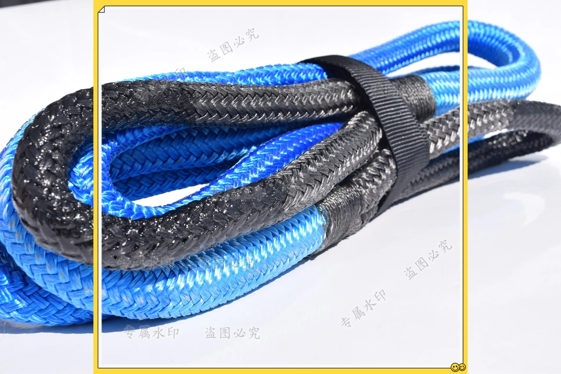 

Blue 12mm*6m Tow Rope Strap,Kinetic Energy Rope,Offroad Power Stretch Snatch Rope,Heavy-Duty Vehicle Recovery Rope