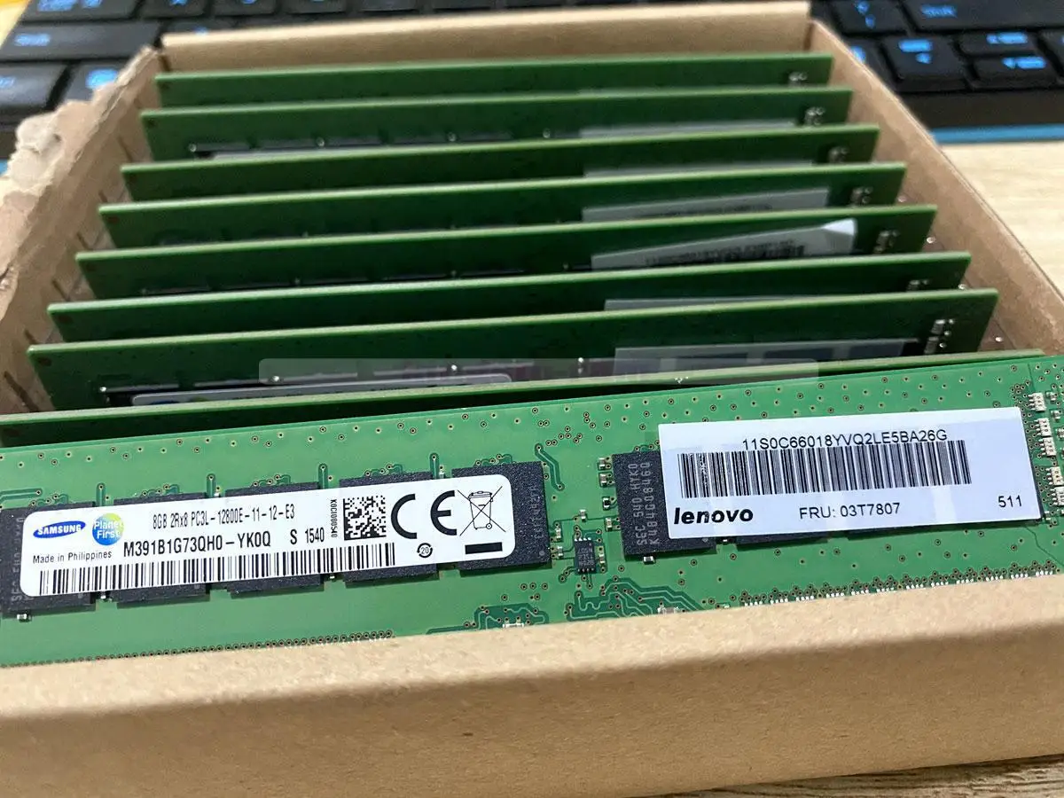 SAMSUNG 8GB 16GB 32GB DDR3 1333MHz 1600MHz 1866MHz PC3-10600E PC3-12800 PC3L-12800E PC3-14900E ECC UDIMM Memory Ram 2Rx8 240-pin