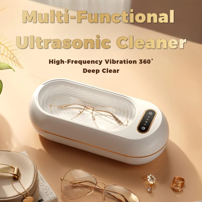 JUSTLANG-máquina de limpieza multifuncional de 47KHZ, limpiador ultrasónico de relojes y joyas de vidrio, vibración de alta frecuencia 360 °   Profundo claro