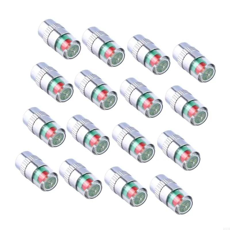 Car Tire Pressure Monitoring Cap With 3 Color Warning System For Easy Installation R6FB