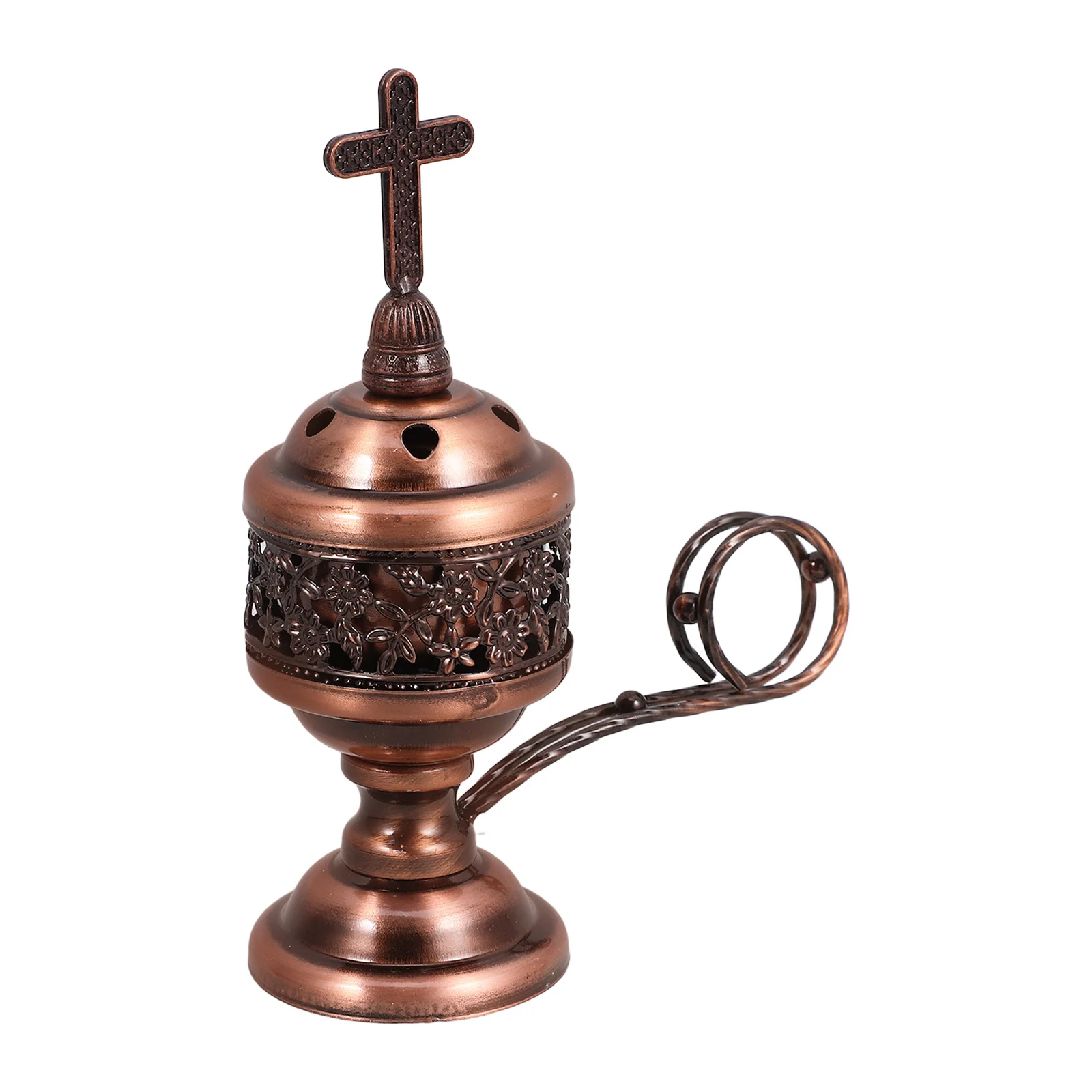 

Vintage Style Incense Burner for Aromatherapy Yoga Spa Home Office Desktop Decorative Censer Hollow Design Indoor Ornament