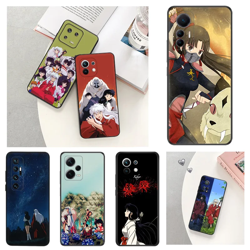 Anti-Drop Soft Phone Case For Xiaomi 12T 12X 13Lite Redmi Note 12 4G 5G 12s 13 Pro 12c 13c Cartoon Inuyasha Sesshomaru Cover