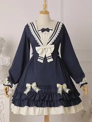 ~Long Sleeve Sailor Style Lolita OP Dress by Strawberry Witch