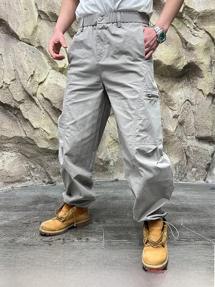 

Line 3D Curved Knife Cutting Qui Dry Cotton Technology Men's Elastic Waist Casual Pants Spring Summer New Arrival