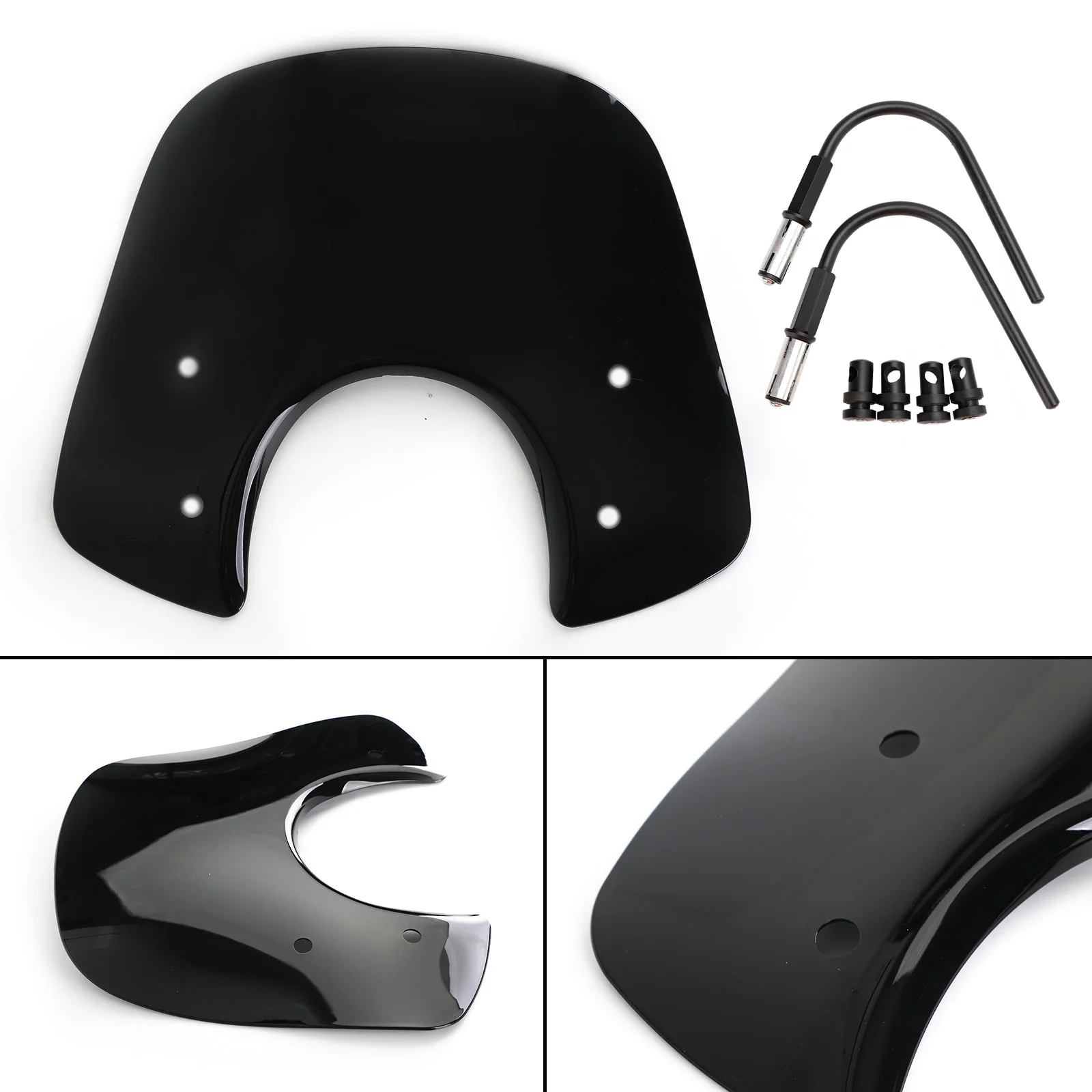 Windshield Windscreen fit for Vespa LX50 LX125 LX150 GT200 GTS300 Super Black