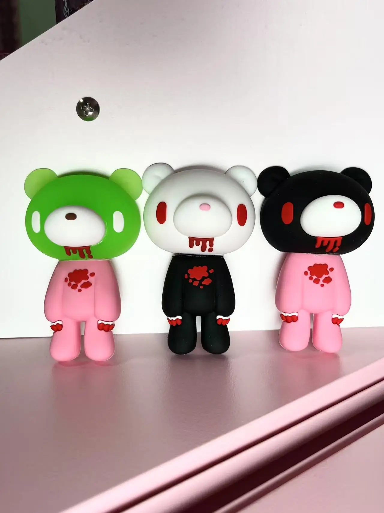 زخرفة سطح المكتب الثلاثي الدب الدموي الداكن القاتح، الفضاء - ديكور الاتجاه الإبداعي، ديكور سطح المكتب الغريب المخصص للمنزل #2