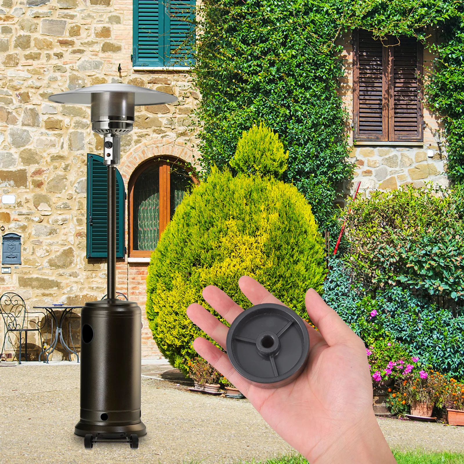 4 قطعة عجلات سخان 61 مللي متر PP دائم ل فناء مقطورة قارب جاك عجلة عدة سخان الزيت الكهربائي قطع غيار متوافقة #4