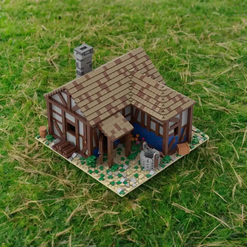 2029pcs MOC Age Of Empires - House 2 Western European Games Model Building Blocks Christmas Gift Toy Display Art 3D Education