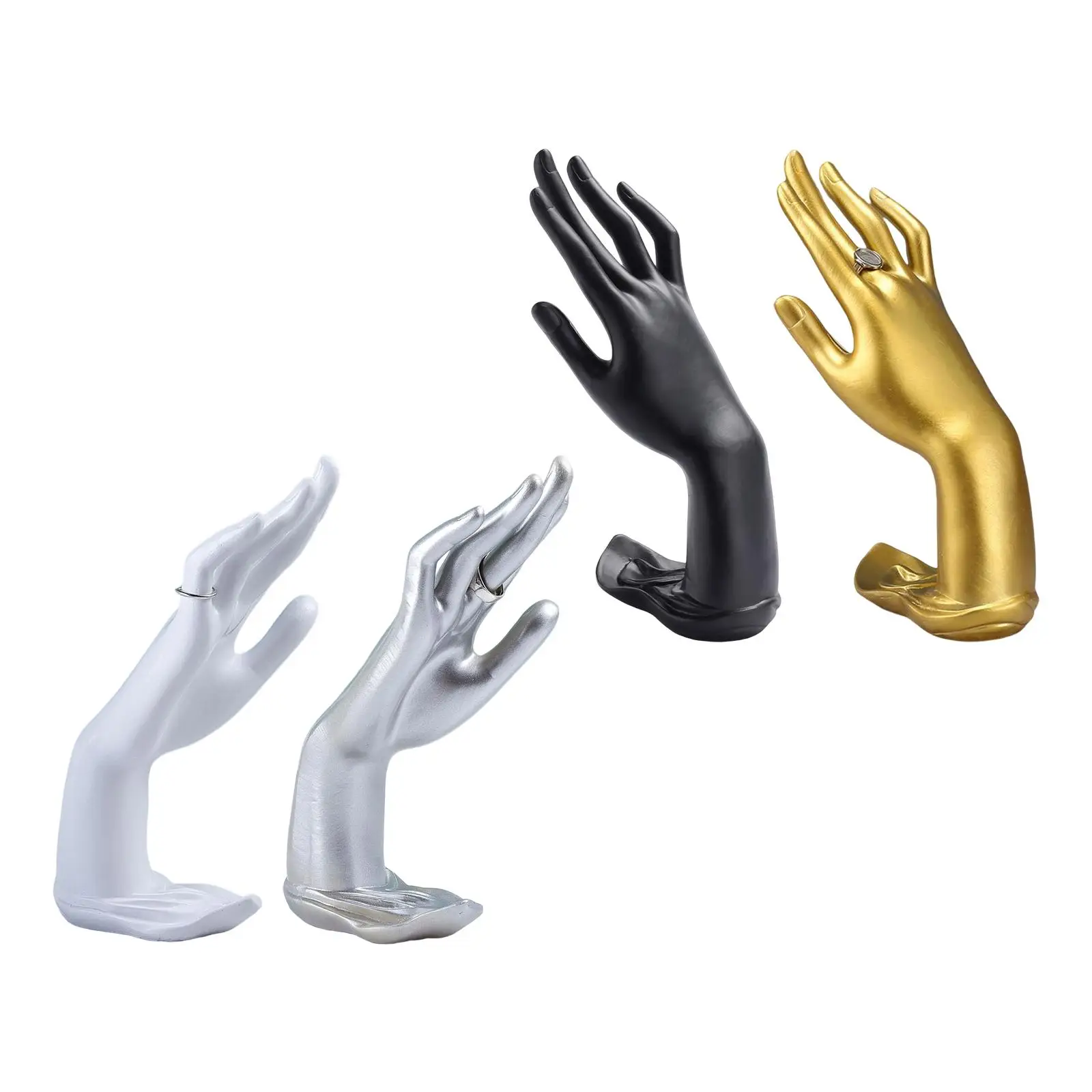 Gesture Rings Hand Holder Show Resin Photo Props Mannequin Hand for Dresser Shop