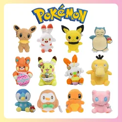 Pokemon Frizzy Plush Toy Pawmi Pikachu Scorbunny Mew Pichu Snorlax Eevee Charmander Piplup Rowlet Soft Collection Kawaii Peluche