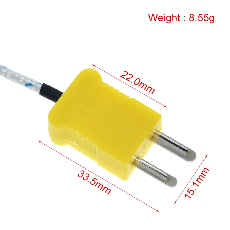 5PCS K type surface thermocouple temperature sensor 1m wire thermocouple probe -50~350℃