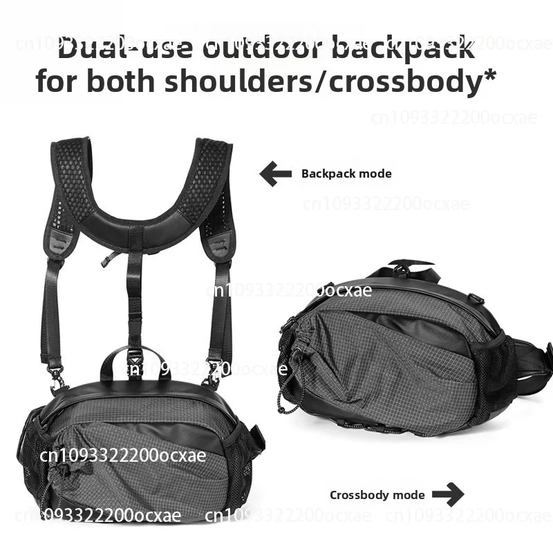 Outdoor hiking, mountaineering, messenger bag, multi-functional fanny pack, large capacity and light cycling backpack