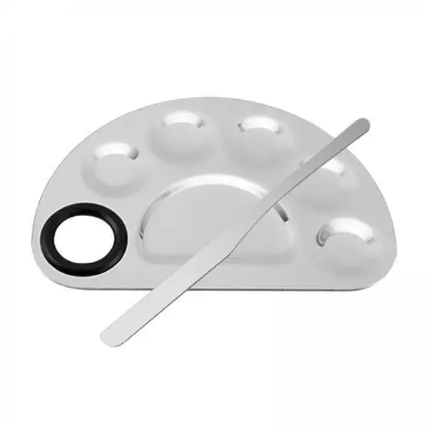 

Makeup Mixing Palette with Stainless Steel Spatula Professional Color Blender Tool for Foundation Lipstick Eye
