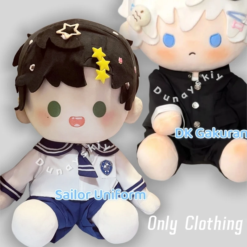 Uniforme Escolar Japonés de Peluche, Traje de Marinero Gakuran DK, Cuello de Marinero, Lindos Disfraces de Cosplay para Peluches de 40 cm