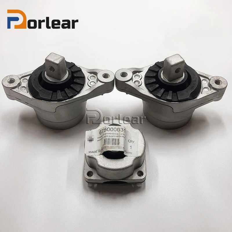 3PCS Support Motor Engine Gearbox Mount For Maserati Quattroporte Ghibli 3.0 M156 V6 2WD 13-17 670004870 670004871 675000031