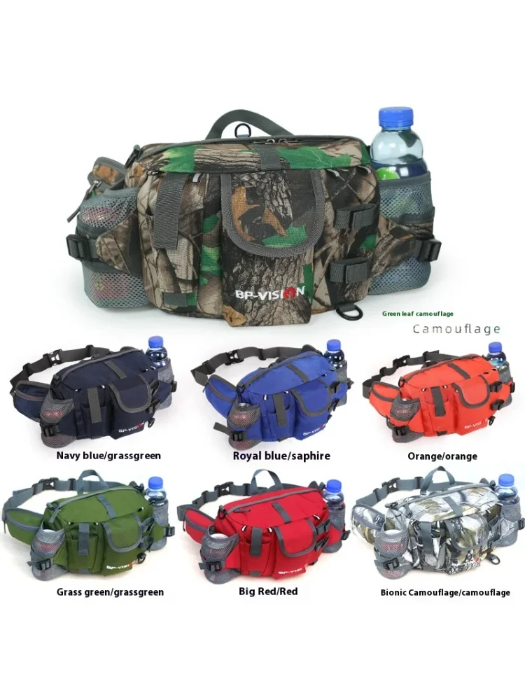

Waist Pack Bag with Shoulder Strips Hiking Camping Climbing Cycling Tactical Storage Lumbar Bag for Hunting Ski Fishing Fitness