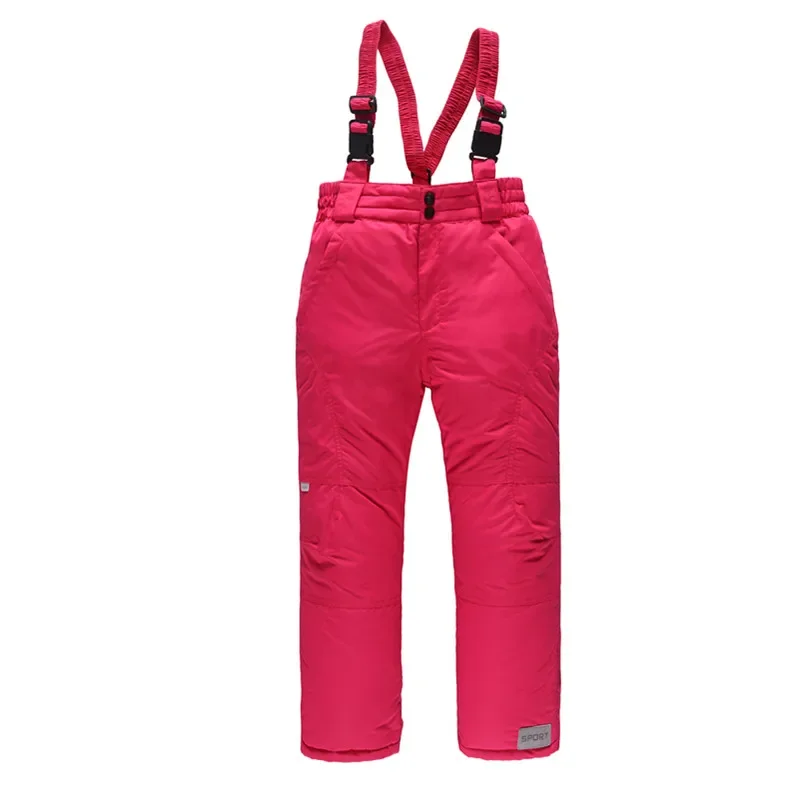 2024 Children Winter Overalls Waterproof Warm Cotton Kids Boys Snow Jumpsuit 3-16 Years Teenagers Girl Ski Pants Trousers