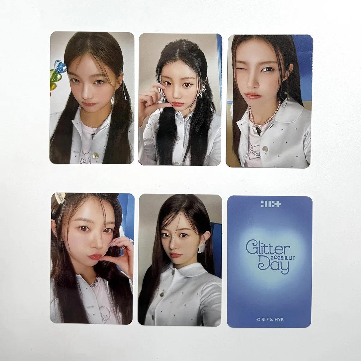 การ์ดรูป KPOP ILLIT GLITTER DAY SEOUL FM ZONE สินค้าแฟนคลับ MOKA IROHA WONHEE การ์ดรูป MINJU YUNAN ของขวัญสำหรับแฟนๆ