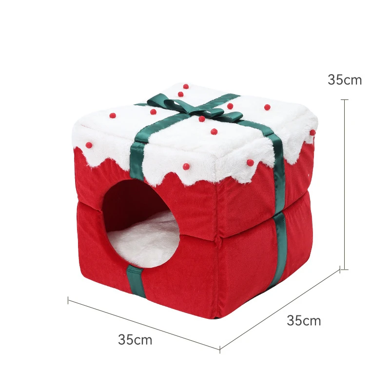 Cats Warm Bed Christmas Pet Halloween Goods Winter Puppy House Accessory Dog Mat Houses and Habitats Cushions Things Accessories