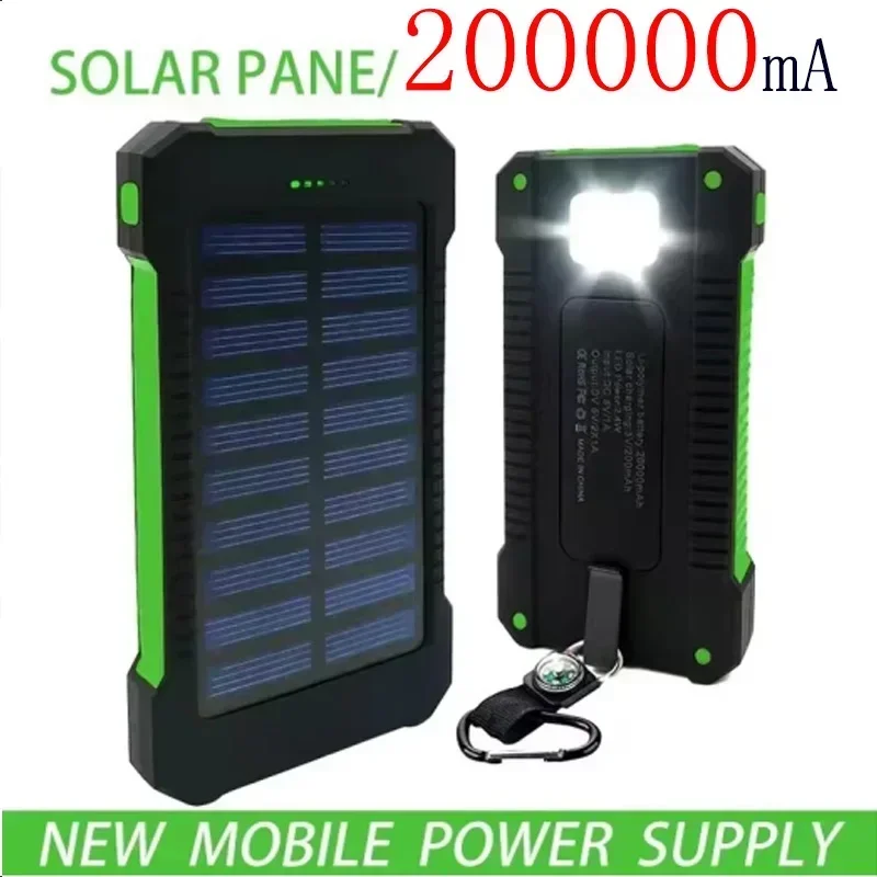 Outdoor portable camping universal solar mobile phone mobile power supply 50000 milli solar three-proof charging treasure