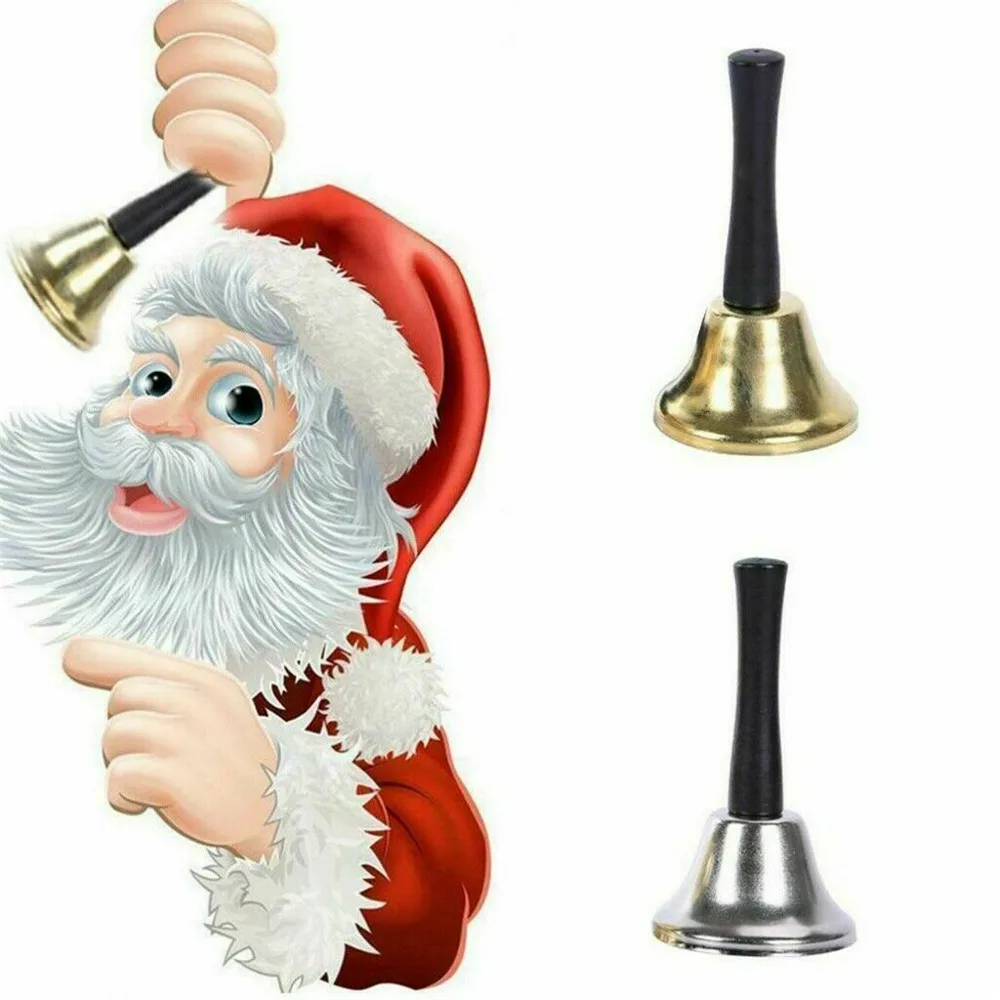 Creates A Joyful Atmosphere Shaking Bell Festive Christmas Decoration Hand Bell Delightful Sound Beautifully Crafted Santa Claus