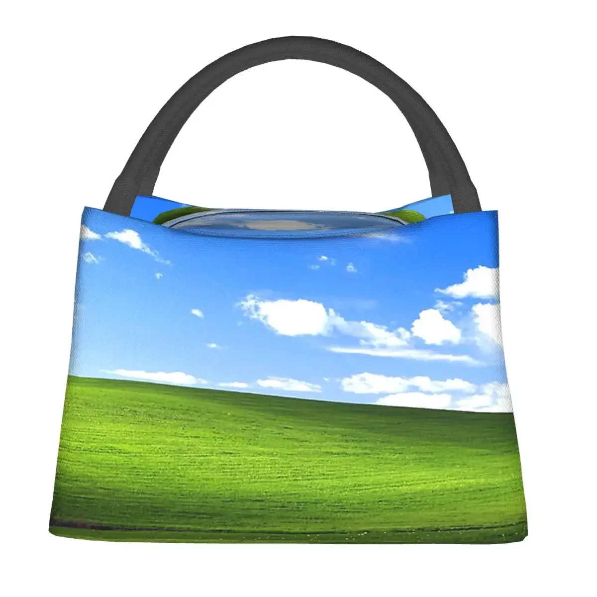 Windows XP Wallpaper Lunch Bags Insulated Bento Box Lunch Tote Leakproof Picnic Bags Cooler Thermal Bag for Woman Student School