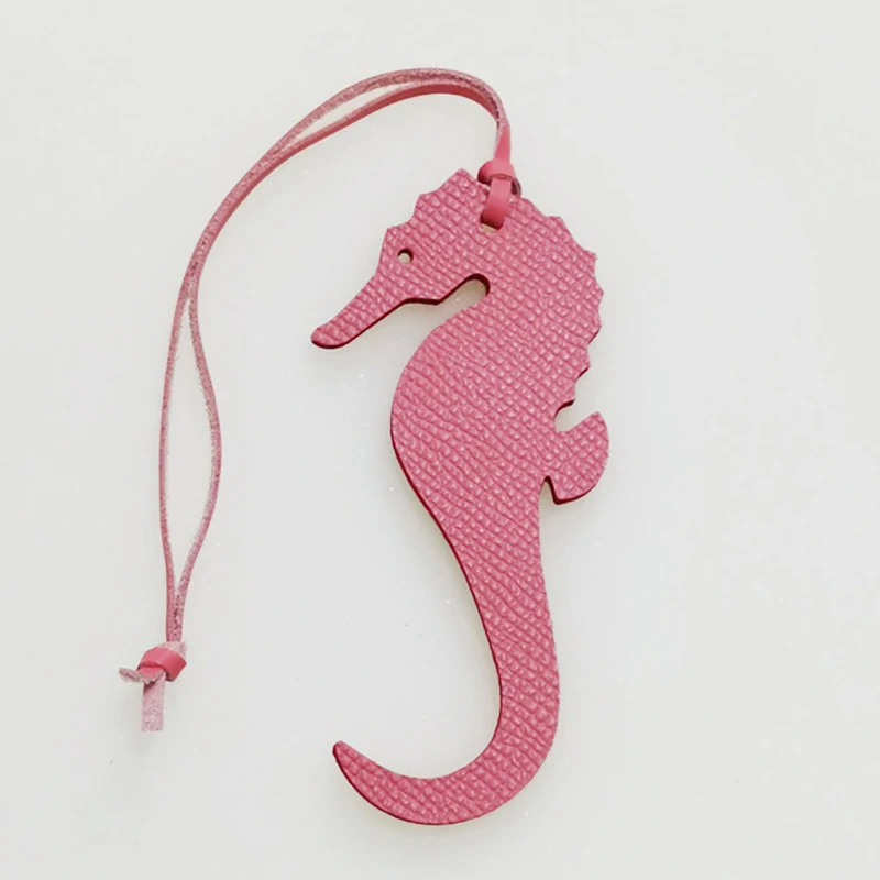 Natural Leather Originality Seahorse Keychain Ladies Backpack Pendant Ladies Bag Charm