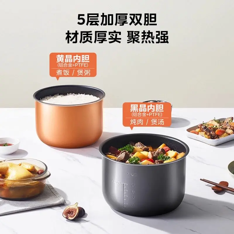 Midea electric pressure cooker household 6L liter large capacity double bile intelligent high pressure rice cooker