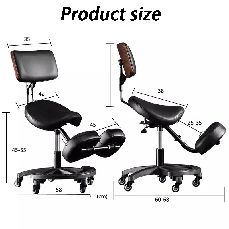 Ergonomic Office Chairs Saddle Computer Chair Comfortable Work Chair with Wheels Adjustable Sitting Posture Kneeling Chairs