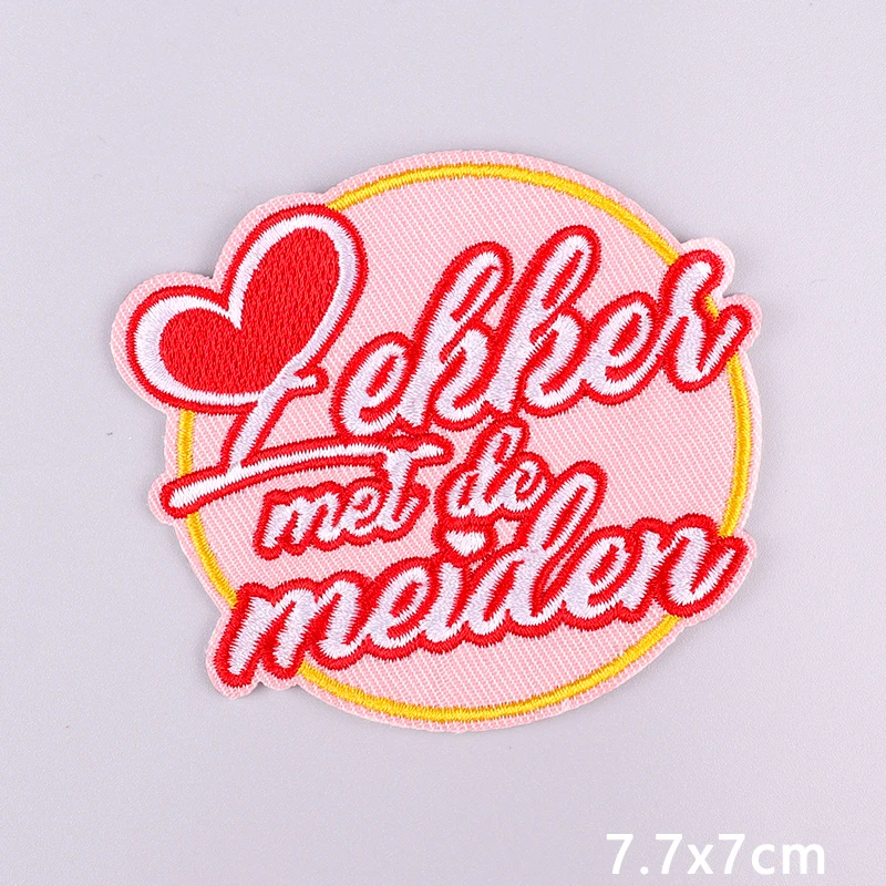 Nieuwe geborduurde patches Oeteldonk embleem patch opstrijkbare patch op kleding Nederland carnaval kikker applique patches voor kleding
