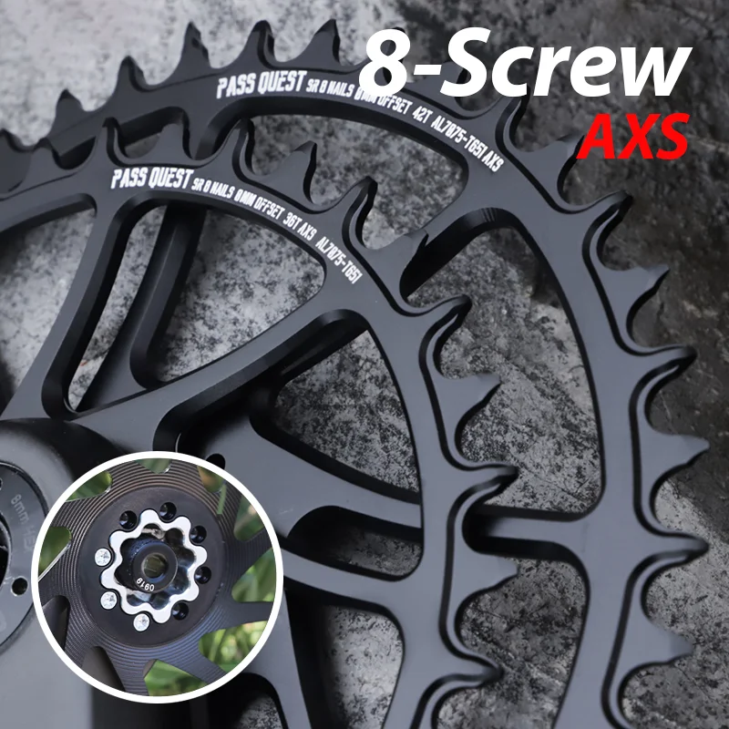 

8 Bolt Aero Chainring Mtb Narrow Crown 34 36 38 40 42 Teeth 0mm Single Chainring For Sram Force 12 Speed Bicycle Star