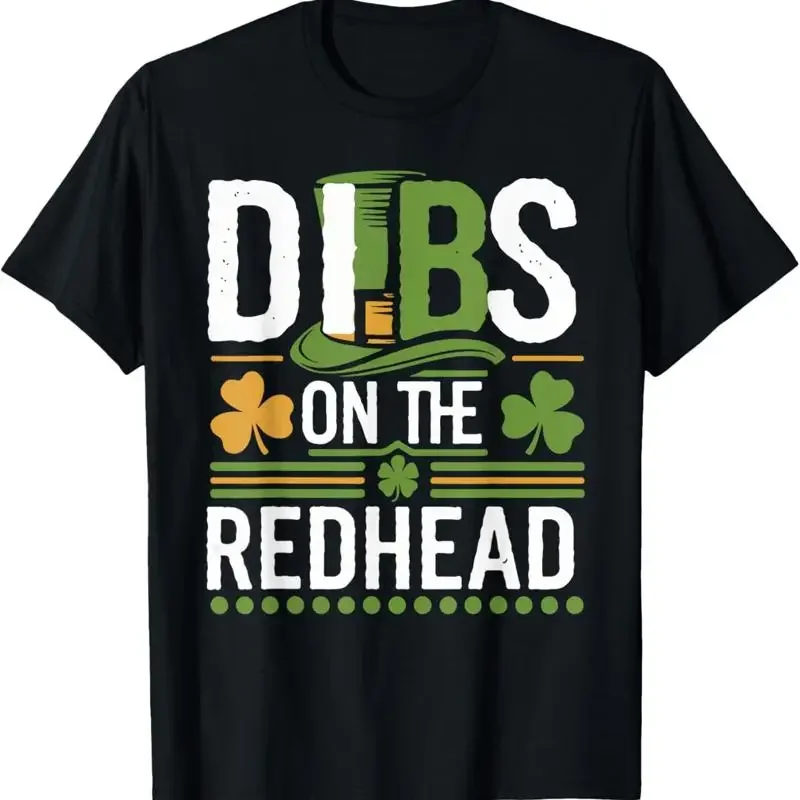 Dibs On The Redhead Funny St Patricks Day Drinking Men T Shirt