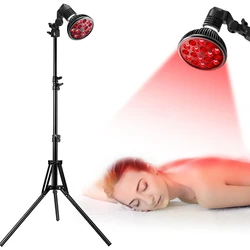 E27 LED Red 54W Light Therapy Lamp 660nm&850nm Infrared Bulb for Skin Care Pain Relief 360° Adjustable