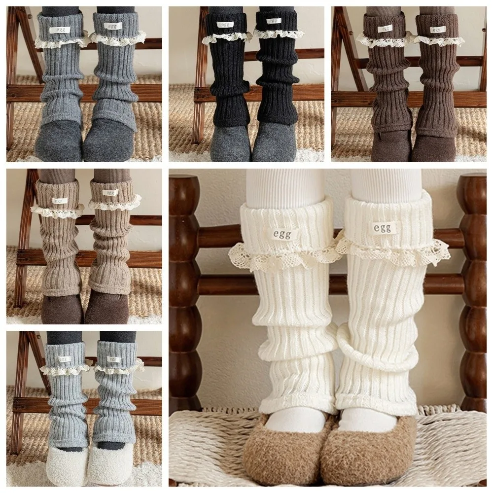 

Милые утолщенные гетры для девочек, сохраняющие тепло носки до середины икры в стиле Лолиты, вязаные носки средней длины с бантом