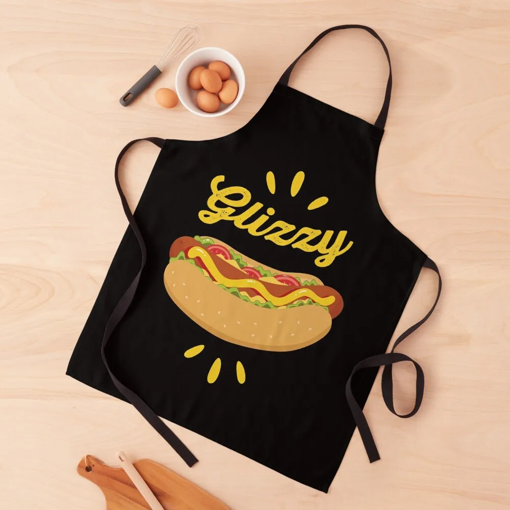 

Glizzy Meme Hot Dog Apron for kitchen useful Kitchen Front Men kitchen Apron