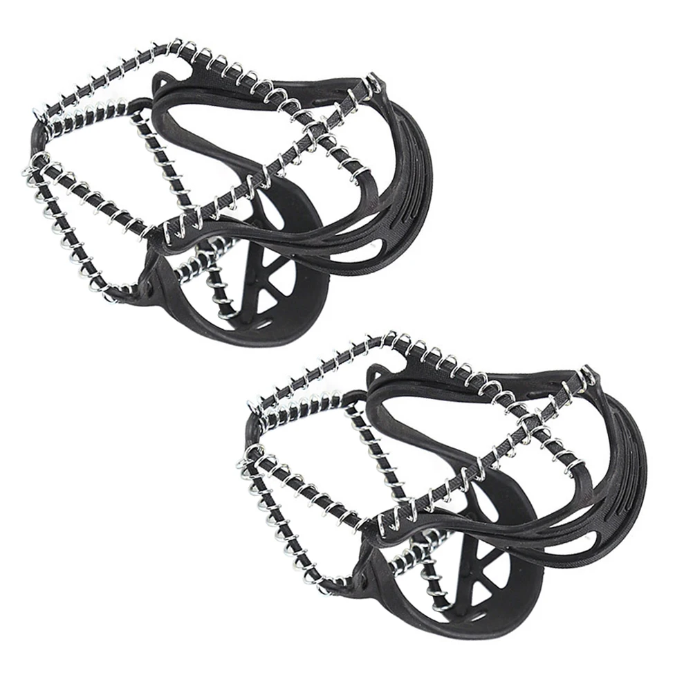 

Portable Anti slip Shoes Cover for Ice Snow Hiking Climbing Durable TPE Stainless Steel Non slip Ice Cleats Snow Grips Crampons