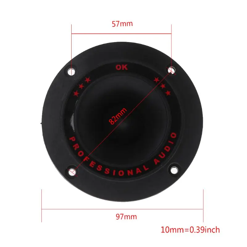 2PCS 50W Piezoelectric Tweeter Audio Speaker 2500-20KHz Frequency Audio Parts 97mm Diameter PA/DJ Tweeters Spare Parts