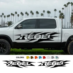 Pickup Door Side Stickers For Dodge RAM Hemi 1500 2500 3500 Rebel Truck Graphics Decor Decals Vinyl Film Cover Auto Accessories