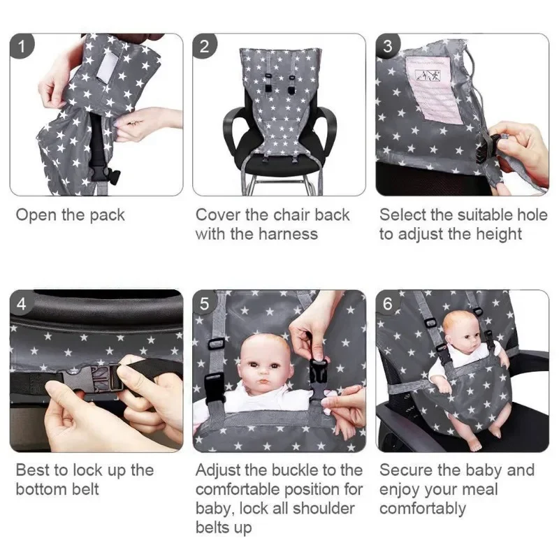 New Portable Baby Dining Seat Bag Baby Safety Seat Strap Color Baby Dining Chair Helper Neutral