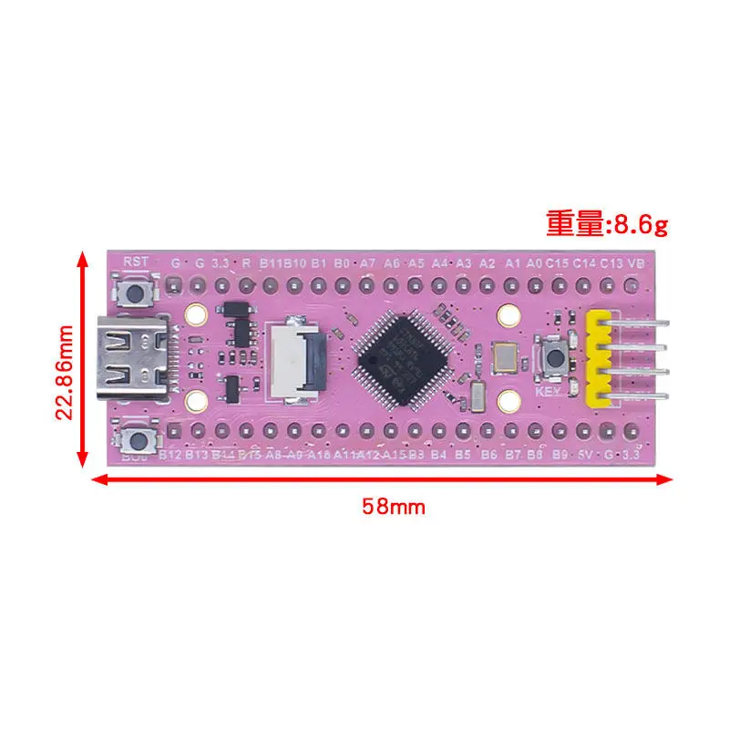 STM32F103C8T6 Development Board with 0.96 Inch TFT LCD Screen, ARM MCU, Original Imported Chip