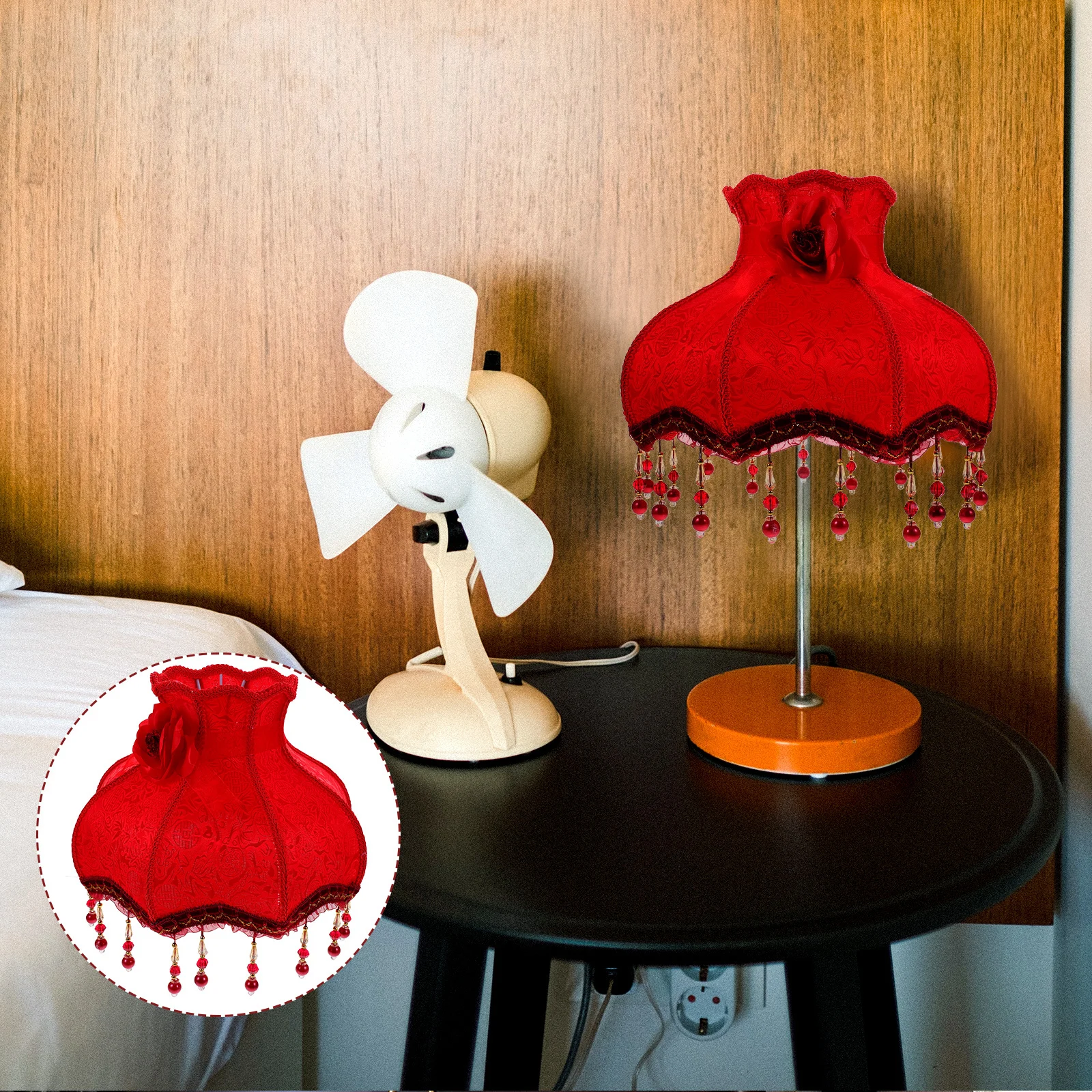 

Большой цветочный абажур в европейском стиле, тканевый купол, декоративная сменная крышка для спальни, гостиной, абажур