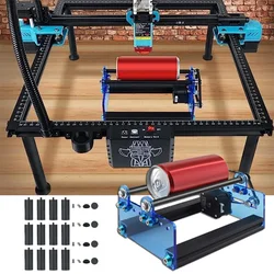 TWOTREES Laser Engraver Y-axis Rotary Roller 360° rotating Heightening Footrest For Laser Engraving Extra Long Objects Cans