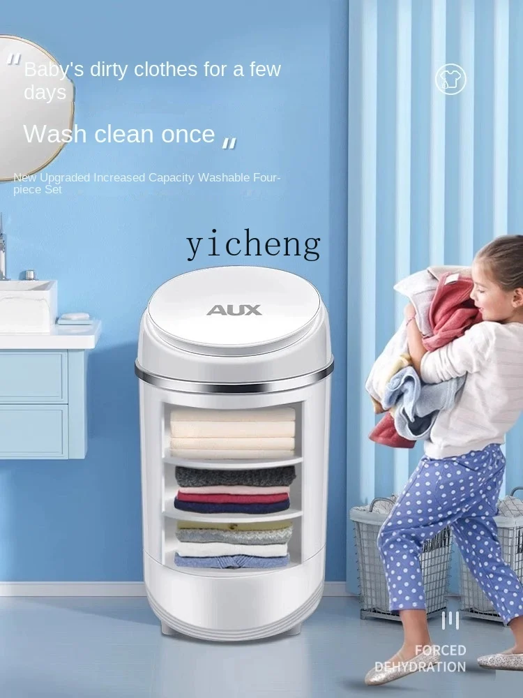 XL Small Washing Machine for Babies and Children Household Half Fully Automatic Washing & Dehydrating All-in-One