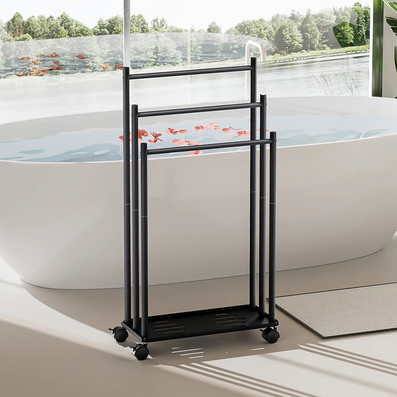 Floor Standing Towel Rack, Vertical Bathtub Rack, Swimming Pool and Hot Spring Towel Rack, Activity Towel Rack Hanging Pole