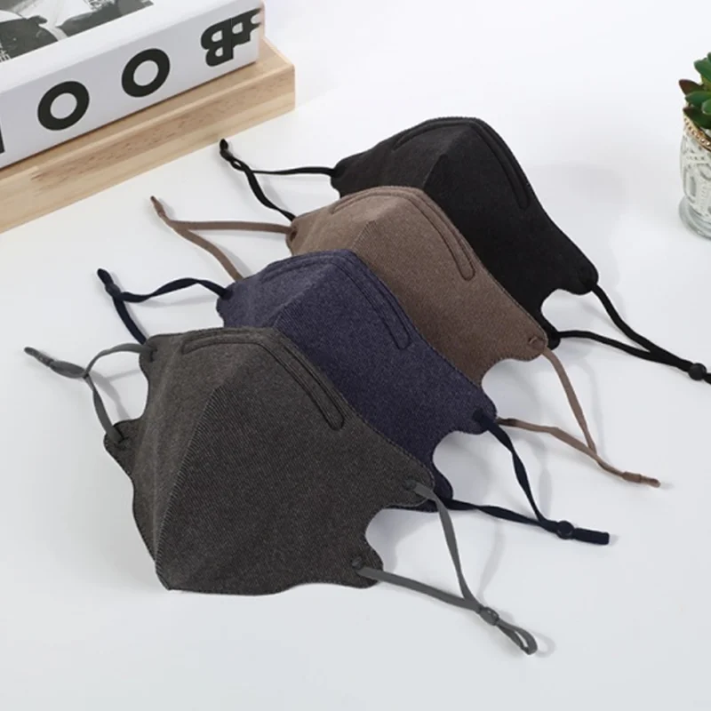 

Трехслойная утолщенная маска из чистого хлопка, моющаяся, регулируемая, многоразовая, пылезащитная, для взрослых, унисекс, противодымная, дышащая маска для лица.