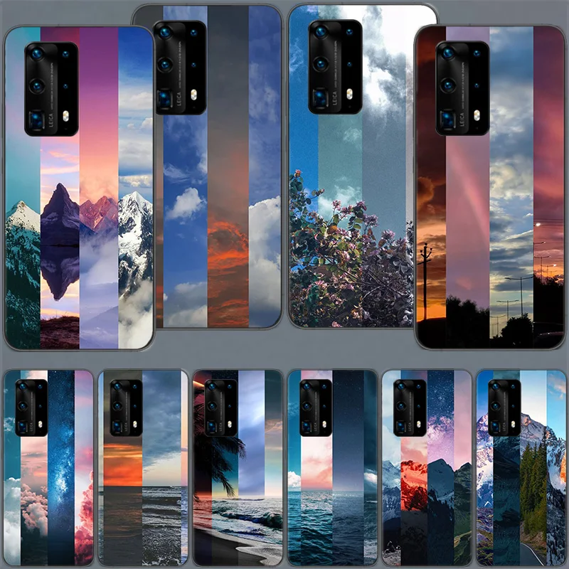 Colorful Clouds, Four Seasons, Sky Phone Case For Huawei Mate 40 30 20 Pro 10 Pro Huawei P50 P40 P30 Lite P20 P10 Lite Cover